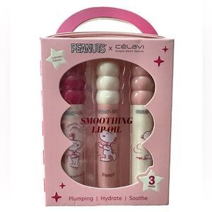 Peanuts x Célavi 3PK Smoothing Lip Oil Trio